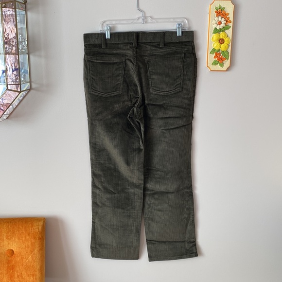 NWOT Vintage Mens Corduroy Grey Textured Stripped Pants - Picture 6 of 12
